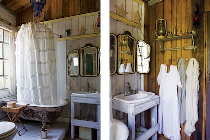 La lámpara del baño estaba en una bolsa completamente desarmada: "Me llevó unos cuantos días ponerla a punto”, cuenta Paquita.