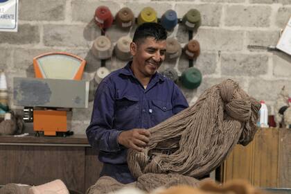La lana ya refinada, lista para ser trabajada.