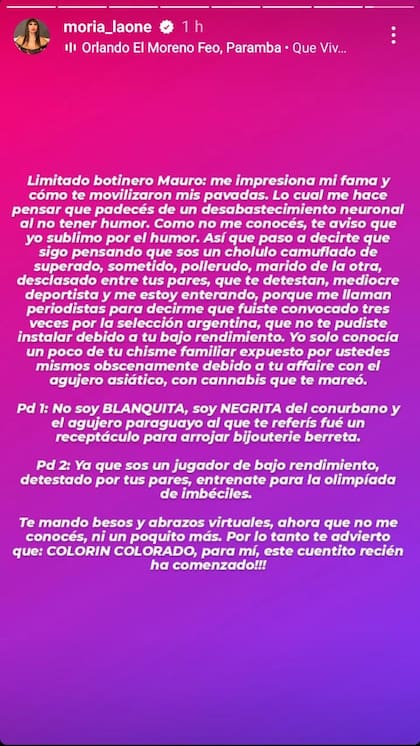 La lapidaria respuesta de Moria Casán a Mauro Icardi