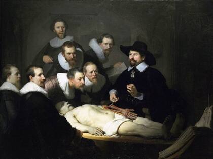 'La lección de anatomía del Dr. Nicolaes Tulp', 1632. Rembrandt van Rhijn (1606-1669)