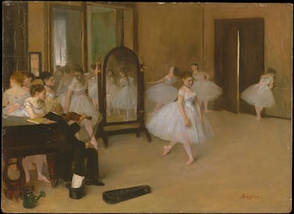 La lección de baile. Edgar Degas.