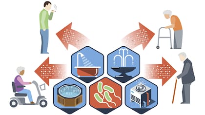 La legionella se puede transmitir de diversas maneras (CDC)