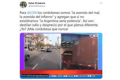 La legisladora se mostró molesta por las palabras elegidas por el periodista