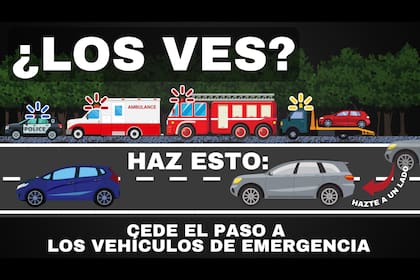 La ley exige que los conductores cambien de carril o reduzcan la velocidad al acercarse a vehículos detenidos con luces intermitentes