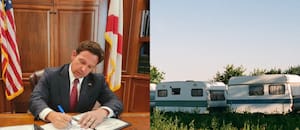 La ley que firmó DeSantis en Florida e impactará a quienes vivan en casa rodantes