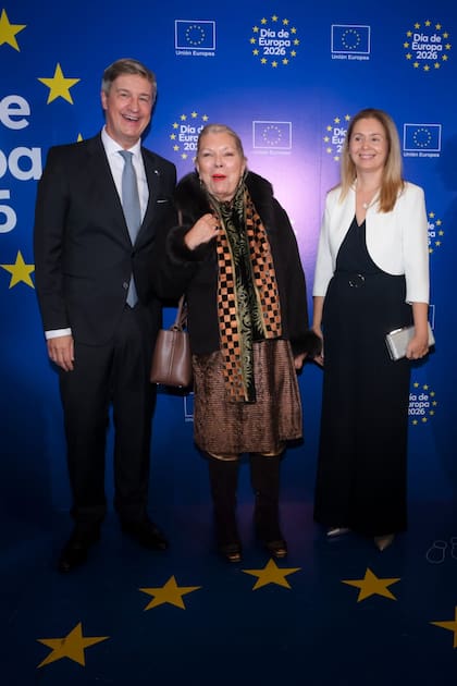 La líder de la Coalición Cívica, Elisa Carrió, en el Día de Europa 2026