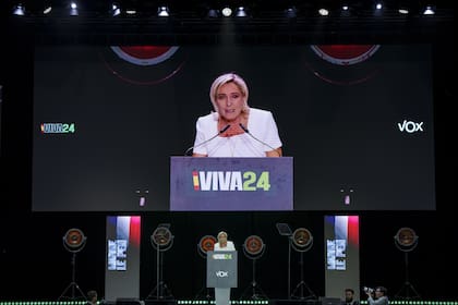 La líder del partido de extrema derecha francés Rally Nacional, Marine Le Pen