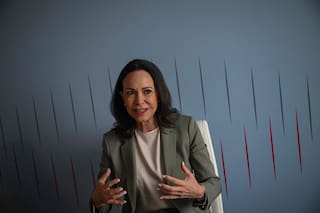 María Corina Machado tuvo un meeting y clamó por la libertad de Venezuela, Cuba y Nicaragua