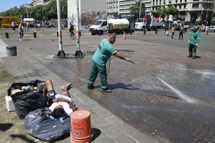 La limpieza de la zona esta mañana