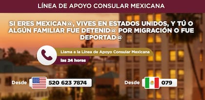 La línea de apoyo consular mexicana está disponible desde Estados Unidos y México (Gobierno de México)