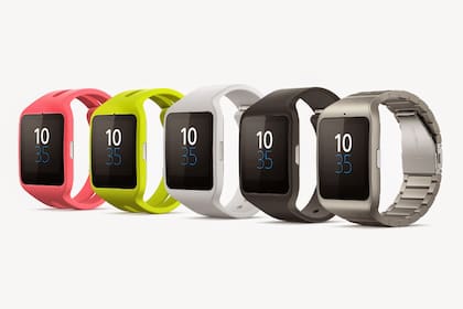 La línea de colores del Sony SmartWatch 3, que ahora suma una versión en acero