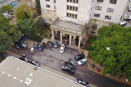 La llegada de Cristina a Comodoro Py vista desde el drone de LA NACION