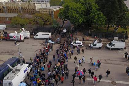 La llegada de Cristina a Comodoro Py vista desde el drone de LA NACION