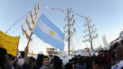 La llegada de la Fragata Libertad a Buenos Aires