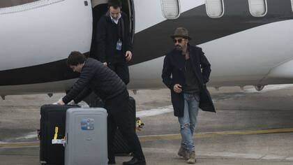 La llegada de Lavezzi a Rosario en un avión privado