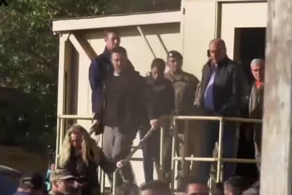 La llegada de los funcionarios a Bahía Blanca