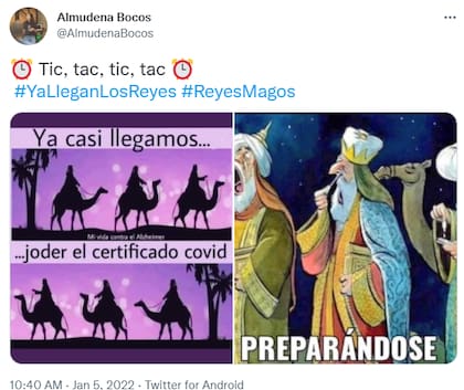 La llegada de los Reyes Magos en plena pandemia también fue un tema recurrente de los memes