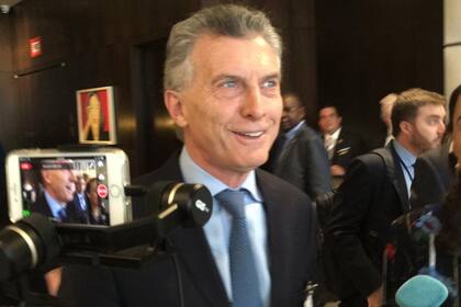 "Estamos bien, listos para traer un mensaje positivo sobre lo que estamos haciendo en la Argentina", dijo Macri