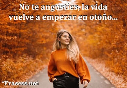 La llegada del otoño puede acompañarse con imágenes y frases que lo ilustran