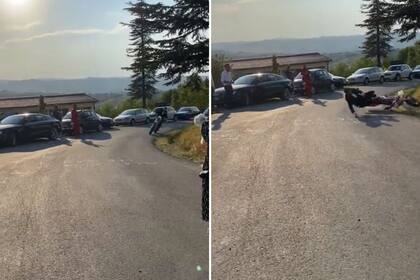 La llegada triunfal del novio se vio opacada por su violenta caída