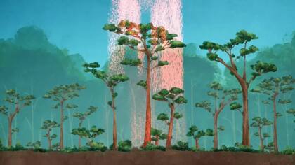 La lluvia de pulsos láser permite determinar no sólo la altura de los árboles sino la estructura de los bosques