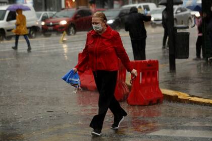 La lluvia durante el acampe del 26A en Cabildo y Juramento