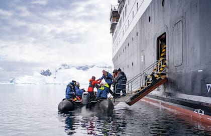 La logística para el desembarco en la Antártida.