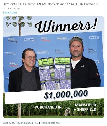 La lotería de Massachusetts celebró a sus dos ganadores en las redes sociales