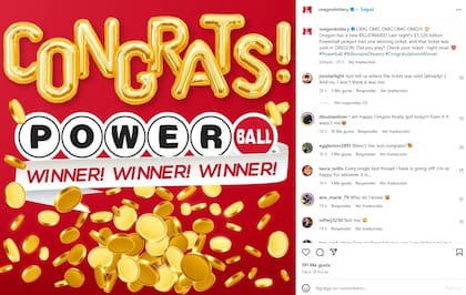 La Lotería de Oregon celebró al ganador de Powerball