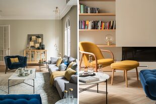 La luminosidad del amarillo y la estabilidad del azul conforman una tendencia que arrasa. “De esa combinación resulta un salón elegante y dinámico”, describen los expertos del estudio.
