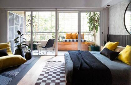 La madera muestra el límite del antiguo entrepiso