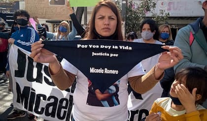 La madre de la oficial de la Policía Federal Argentina (PFA) Micaela Romero, asesinada en agosto de 2020 durante un robo de motochorros en Quilmes