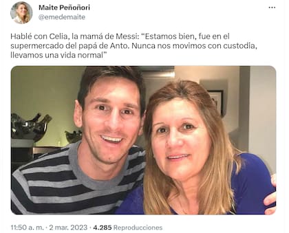 La madre de Lionel Messi habló sobre el ataque al supermercado de la familia de Antonela Roccuzzo
