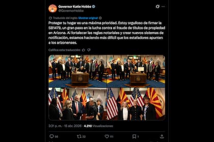 La mandataria sostuvo que la ley representa un avance clave contra el fraude de escrituras en Arizona