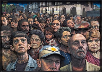 La "Manifestación" de Mondongo, exhibida este año en Malba y comprada por Eduardo Costantini