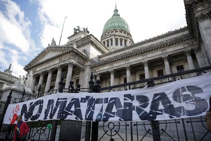 La manifestación fue desde el Congreso Nacional hasta la Plaza de Mayo donde fue el acto princiapal