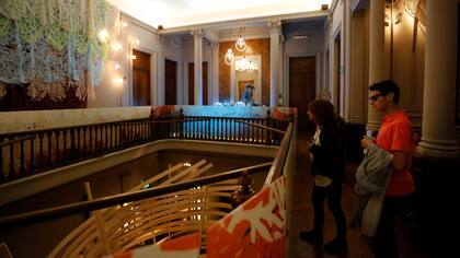 La mansión, con reminiscencias francesas, acondicionada para la ocasión