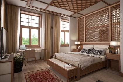 Una de las habitaciones de la increíble mansión