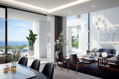 La propiedad cuenta con una pileta infinita, gimnasio, sala de cine y un jardín de diseño