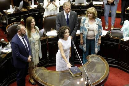 La maratónica sesión por la ley de emergencia económica comenzó con la jura de algunos diputados