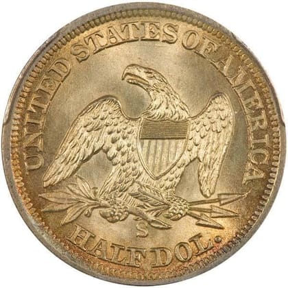 La marca de ceca "S" debe aparecer en el reverso justo debajo del águila heráldica