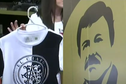 La marca de ropa con la imagen de Joaquín "El Chapo" Guzmán salió a la venta en 2019 (YouTube/Telediario Guadalajara)