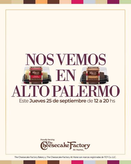 La marca realiza un evento especial este jueves 25 de septiembre en el Alto Palermo