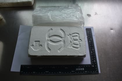 La marca usada por el clan de Bilbao para resaltar el origen de la cocaína