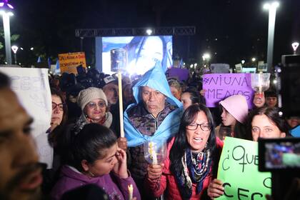 La marcha del miércoles pasado en la plaza de Resistencia para pedir justicia por Cecilia Strzyzowski