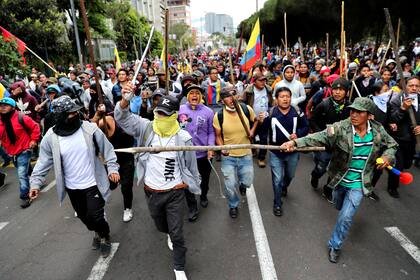 La masiva marcha en Quito encabezada por los indígenas