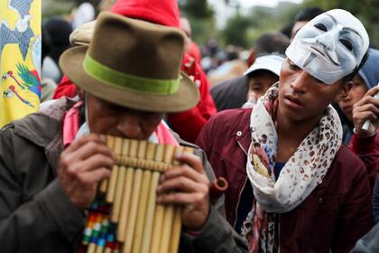 La marcha en Quito contra el presidente Lenin Moreno