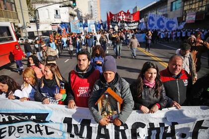 La marcha federal en Liniers