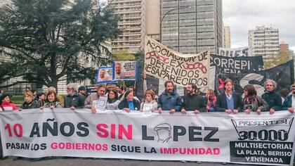 La marcha por Julio López que se desarrolló en La Plata
