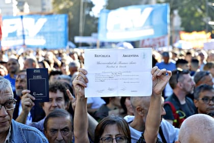 La marcha universitaria en la ciudad de Buenos Aires